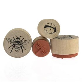 Insects Wooden Stamp Set 4 Pieces image number 1