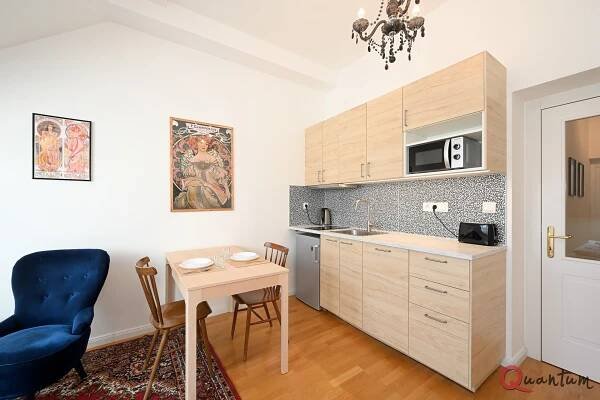 REZERVACE: Pronájem stylového podkrovního 1+kk/31m2 v 7NP secesního domu – Vinohrady, Z…