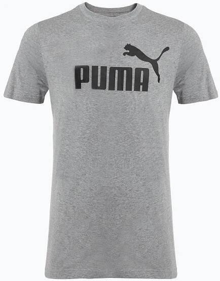 Pánské tričko PUMA ESS No. 1 Logo Tee medium gray heather