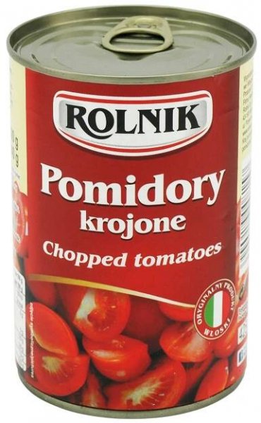 Rajčata krájená ve vlastní šťávě 425 ml Rolnik