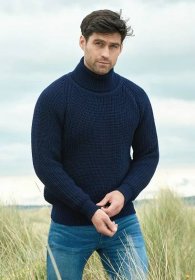 SUBMARINER RIB ROLL NECK SWEATER: R761 - West End Knitwear