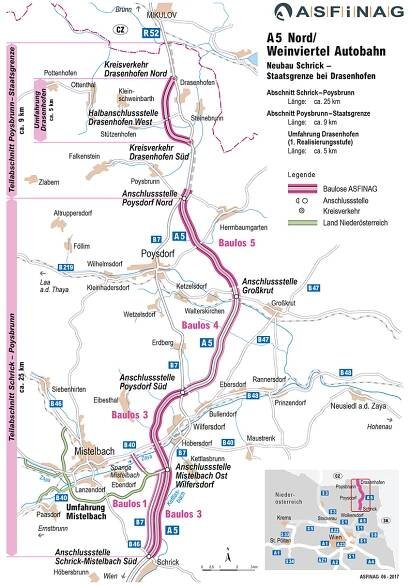 Výstavba dálnice A5 v Rakousku. Autor: ASFINAG