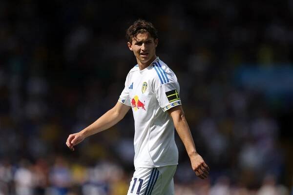 Brenden Aaronson of Leeds United during a pre-season friendly match.