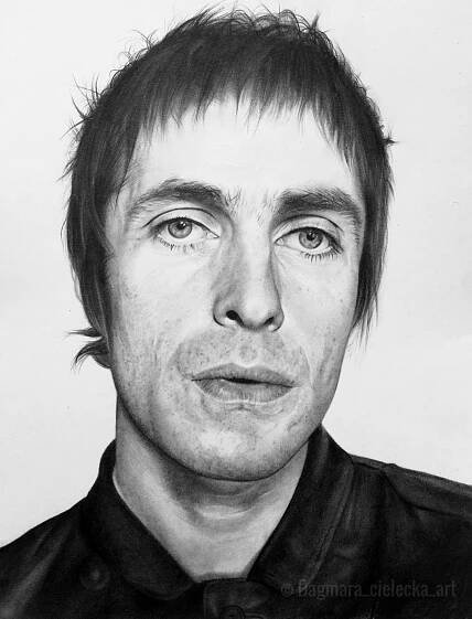 Liam Gallagher Pencil Portrait