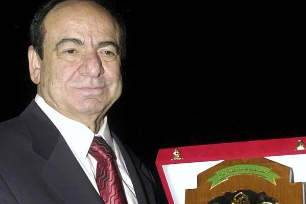 Sabah Fakhri, the famous Syrian singer holds an award