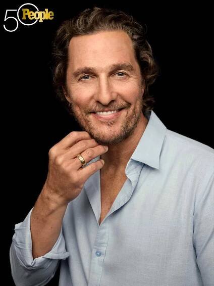 People 50th Anniversary MATTHEW McCONAUGHEY Photographed 12/6/23 at Jennifer Hudson's studio in Burbank, CA.