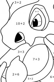Omalovánka Cubone Pokémon Go - Matematická Omalovánka - Sčítání pro děti