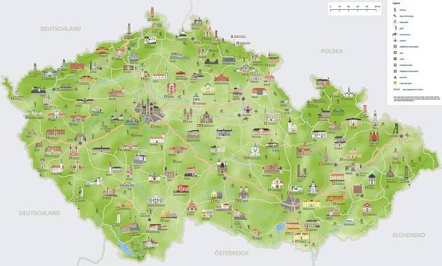 Mapa ČR (.PDF): Česká republika na mapě