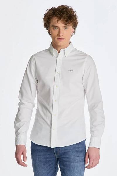 Gant košile slim Oxford stretch shirt bílá - Heureka.cz