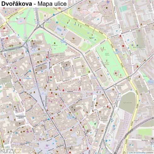Dvořákova - mapy | Kurzy.cz