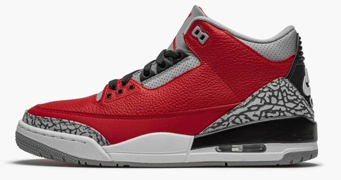 Air Jordan 3 Retro Fire Red Cement Varsity Red CU2277-600