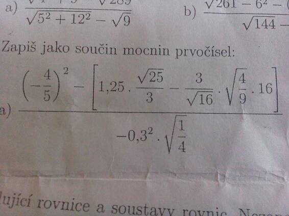 Součin mocnin prvočísel