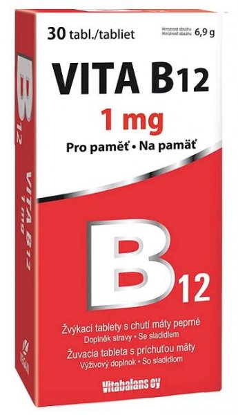 Vitabalans Vita B12 1 mg 30 žvýkacích tablet