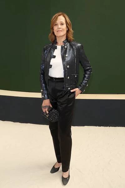 PARIS, FRANCE - JULY 05: (EDITORIAL USE ONLY - For Non-Editorial use please seek approval from Fashion House) Sigourney Weaver attends the Chanel Haute Couture Fall Winter 2022 2023 show as part of Paris Fashion Week  on July 05, 2022 in Paris, France. (Photo by Marc Piasecki/WireImage)