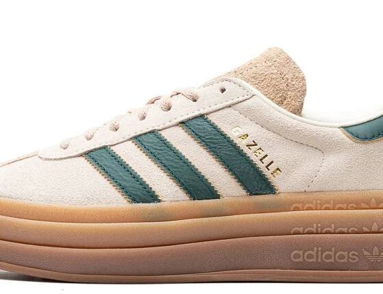 Adidas Gazelle Bold Magic Beige Collegiate Green