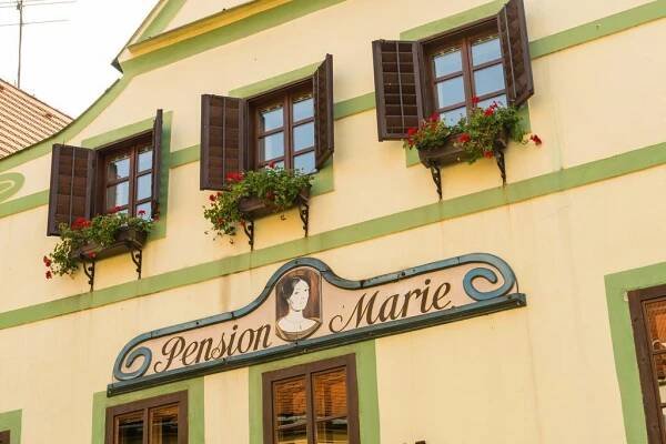 Certifikát, hodnocení, plakát nebo jiný dokument vystavený v ubytování Pension Marie
