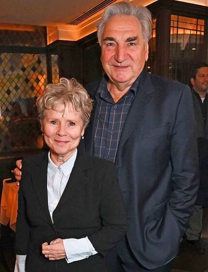 LONDON, ENGLAND - DECEMBER 03: Imelda Staunton and Jim Carter attend One Night Only at The Ivy West Street in partnership with Acting for Others on December 3, 2023 in London, England. (Photo by Dave Benett/Getty Images for The Ivy Collection)