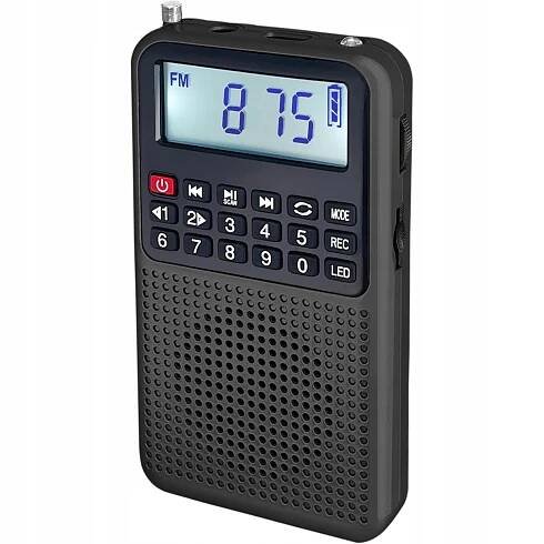 Mini přenosné AM/FM rádio 3,5 mm minijack Bluetooth SD USB 700mAh