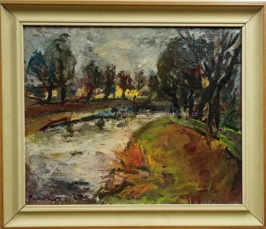 Pavel Vavrys - Stromořadí u řeky - Aukční Galerie Platýz