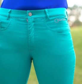 Dámské zelené golfové kalhoty Colorido