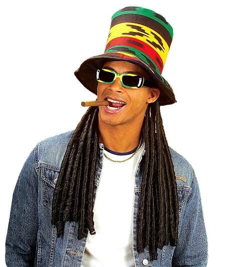 Widmann Reggae - Rasta klobouk s dredy