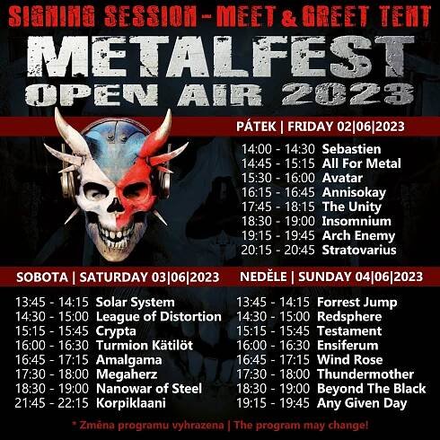 Zveřejňujeme program oblíbených AUTOGRAMIÁD na letošním METALFESTU v PLZNI! | Metalfest Open Air