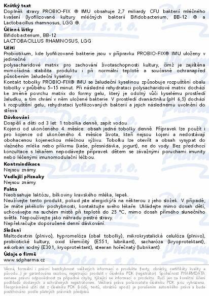 PROBIO-FIX IMU —60 tobolek - Kapka Zdraví