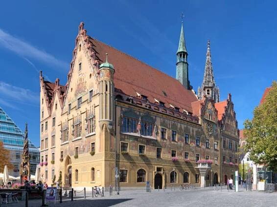 ulmská radnice, německo - ulm - stock snímky, obrázky a fotky