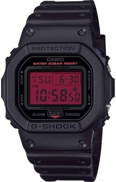 Casio G-Shock Black and Bold Red