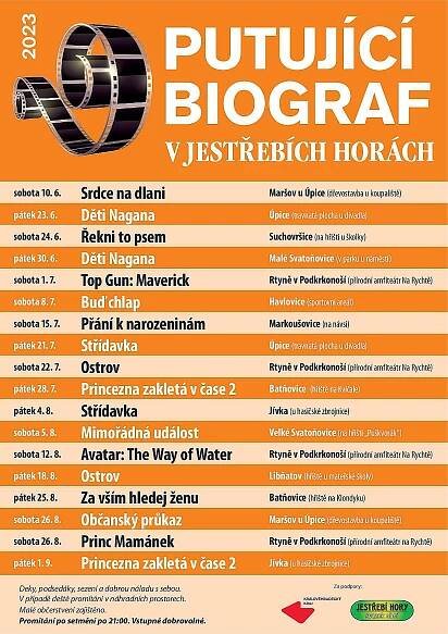 Putující biograf pod širým nebem v Jestřebích horách