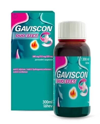 Gaviscon Duo Efekt 500mg/213mg/325mg por.sus.300ml