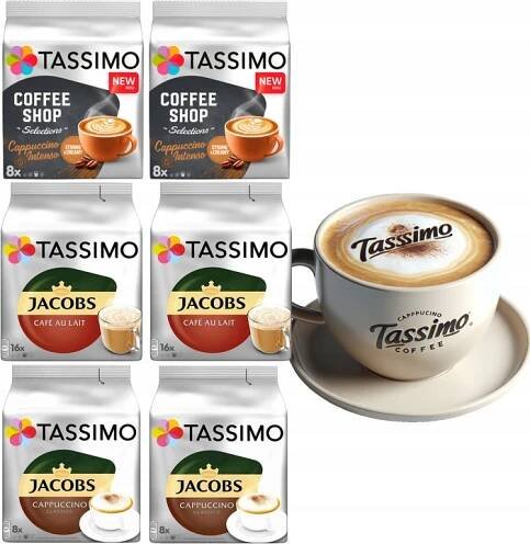 Kapsle Tassimo káva Jacobs Cappuccino Au Lait sada 64 kusů