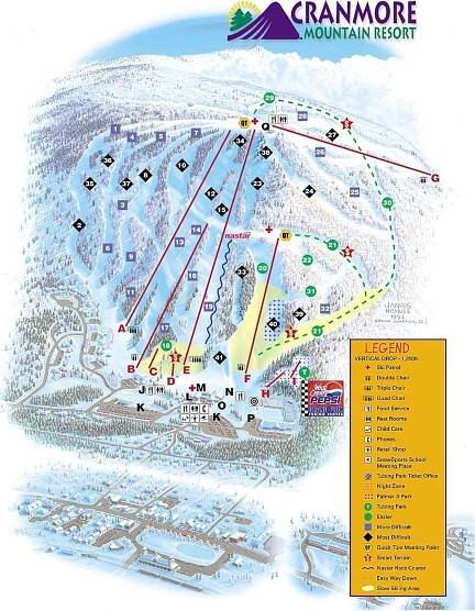 Cranmore Mountain Resort Průvodce po středisku, mapa lokací & Cranmore Mountain Resort ubytovaní