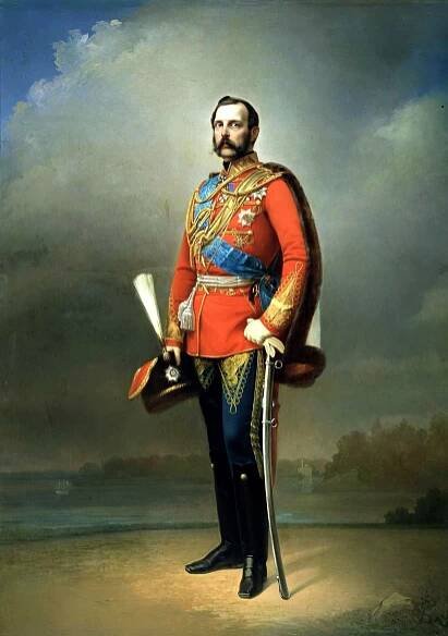 Alexander II of Russia in dolman of His Majesty's Life-Guards Hussar Regiment, 1873