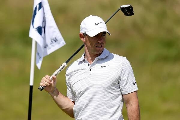 Rory McIlroy at The 153rd Open Championship practice round.