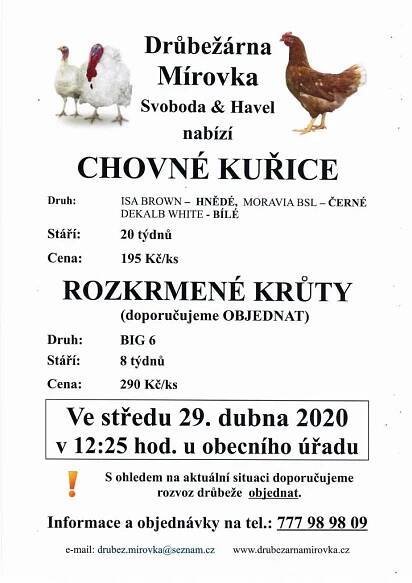 Prodej drůbeže