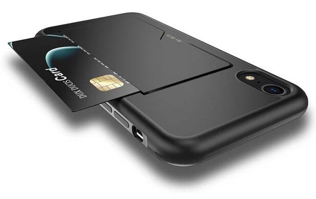 DUX DUCIS kryt s kapsou na kartu pro iPhone XR - černá