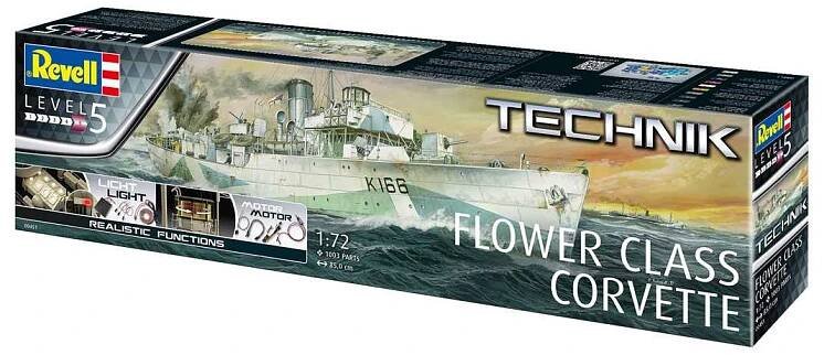 Revell TECHNIK - Plastikový model lodě Flower Class Corvette | Zuriel