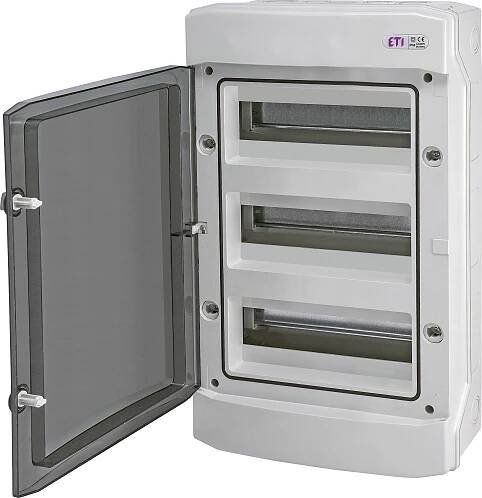 ECH-36PT Nástěnná rozvodnice s průhlednými dvířky 3x12 modulů IP65