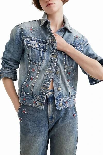 Johnson Hartig studded denim jacket | Desigual