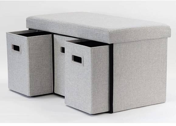 Úložný box MOREEN šedá, šířka 76 cm | Sconto