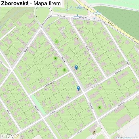 Zborovská - mapy | Kurzy.cz