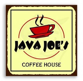 Java Joes Coffee House Vintage Metal Art Cafe Diner Retro Tin Sign