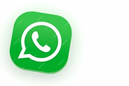 Whatsapp application green logo icon 3d render