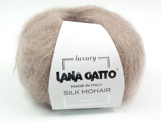 Lana Gatto pletací příze mohér hedvábí SILK MOHAIR oříšková