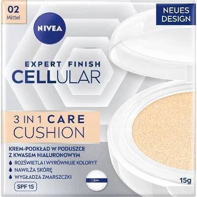 Barvicí krém NIVEA Expert Finish Cellular 02 Mittel SPF 11-20 15 ml