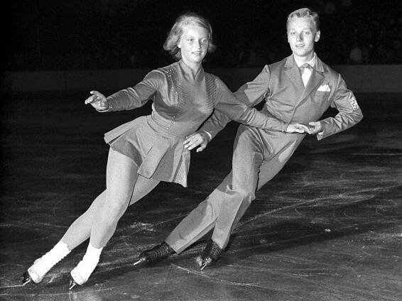 Eva Romanová a Pavel Roman na tréninku v roce 1961