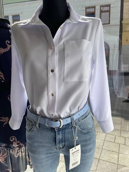 Biela blúzka z nekrčivého materiálu. - Heavenstore | Vaša móda