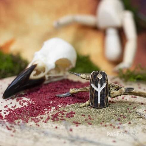 Přívěsek - Runa,ALGIZ" [ z, R ] - Vikinský amulet z jeleního parohu
