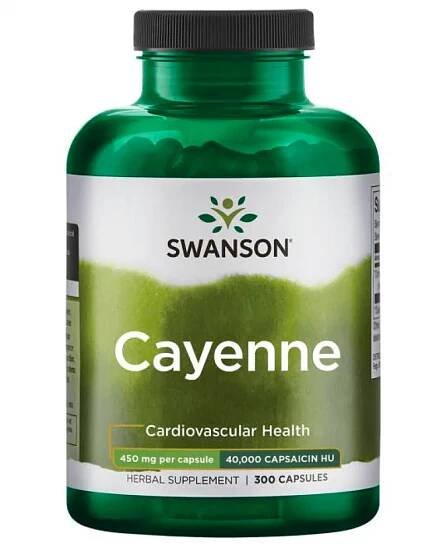 Swanson Cayenne Kajenský pepř 450 mg 300 kapslí
